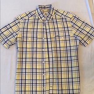 Lacoste Slim Fit Short Sleeve Button Down Shirt